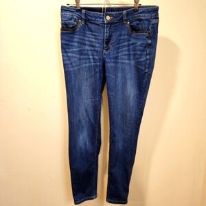 WHBM The Skimmer Washed blue skinny Jeans size 8